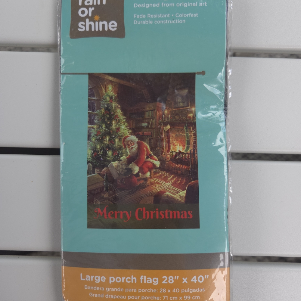 Rain or Shine # 1315512  Merry Christmas large porch flag 28"X 40 Brand new NWT